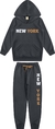 Conjunto Masc 4-6-8 Casaco Moletom Pa Com Silk New York E Calça Com Cadarco - Babybe