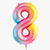 Globos con forma de números en internet