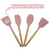 Jogo de Utensílios de Cozinha 12Pçs - Silicone e Cabo de Madeira - Rosa - IA Connect Store