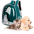 Mochila Pet Transporte para Cães e Gatos - Visão Ampla Verde Escuro