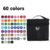 Kit Caneta Colorida Ponta Dupla 60Pçs com Estojo