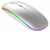 Mouse sem Fio Bluetooth Recarregável LED -Prata