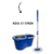Mop Giratório 360° Cesto Inox Clean Tech 13L - CT0035- Azul - comprar online