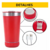 Imagem do Normal Bluetooth - Copo Térmico Som Led e TAMPA com ABRIDOR (420 ml) - Vermelho