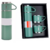 Kit Garrafa Térmica 500ML + 3 Xícaras Aço Inoxidável- Verde