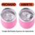 Copo Cuia Térmico Inox com Tampa Antivazamento 360ML-Rosa na internet