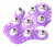 Luva De Massagem Com Bolinhas Esfera Lilás - IA Connect Store
