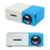 Mini Projetor Portátil Led 1080p com saida HDMI - 600 Lumens Azul/Branco