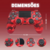 Controle Sem Fio PS4 Bluetooth Joystick Gamer Recarregável - Vermelho Camuflado - loja online