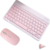 Kit Teclado + Mouse Sem Fio Bluetooth Para Notebook e Tablet- Rosa