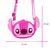 Mini Bolsa Infantil Transversal Ajustável Silicone - Cabeça Rosa - comprar online