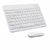 Kit Teclado + Mouse Sem Fio Bluetooth Para Notebook e Tablet Branco