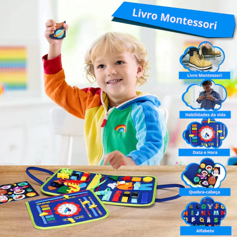 Maleta Montessori | Quadro de Atividades Portátil para Crianças - comprar online