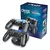 Base de carga Dinax con caja original y dos joysticks PS4 conectados.

