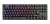 Teclado T-Dagger Bora negro con retroiluminación RGB violeta-roja y teclas en disposición gamer.

