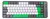 Detalle en primer plano del teclado Z40, resaltando la textura de las teclas blancas y la barra espaciadora verde.