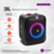 Altavoz portátil JBL Partybox Encore Essential con diseño robusto y luces LED coloridas.