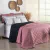Kit Cobre Leito Dupla Face Casal Queen Bordado Renove Hipercal 400 Fios Cor:rosê (3210-11)