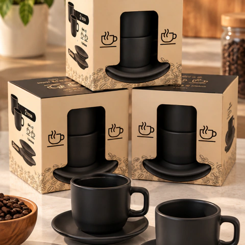 SET TAZA C/PLATO CERAMICA X2