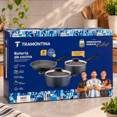 BATERIA COCINA TRAMONTINA LINZ 3P