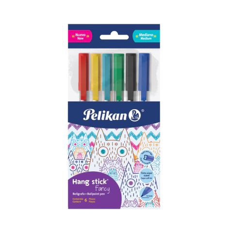 LAPICERA PELIKAN X 6 HANG STICK FANCY L800038 - comprar online