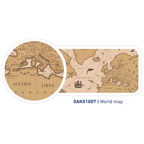 AFICHE KRAFT FSIA MURESCO x 10 MAPA MUNDIAL