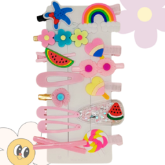 kit Presilhas infantil - presilhas para cabelo - kit com 14 unidades - Criattive