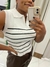 BLUSA TRICOT LISTRADA - BRANCA na internet