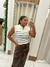 BLUSA TRICOT LISTRADA - BRANCA - comprar online