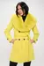 Citrus Solstice Faux Fur Collar Wrap Coat - comprar online