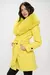 Citrus Solstice Faux Fur Collar Wrap Coat - TOQE