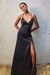 OPEN BACK PLUNING MAXI DRESS - TOQE