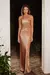 STRAPLESS DRAPED BACK MINI DRESS