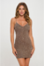 Metallic Glitter Bodycon Mini Dress