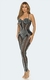 Rhinestone Mesh Sleeveless Jumpsuit - comprar online