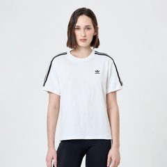 Remera Unisex Adidas Blanca 3 Tiras en internet