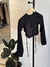 Remera negra mangas largas espalda abierta - comprar online