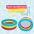 Piscina Inflável Infantil 3 Anéis 88L Bolinhas Coloridas - Azul - Tamanho Único - KidsBeHappy