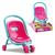 Carrinho De Boneca Infantil Rosa Menina Bebê Plástico 18 cm