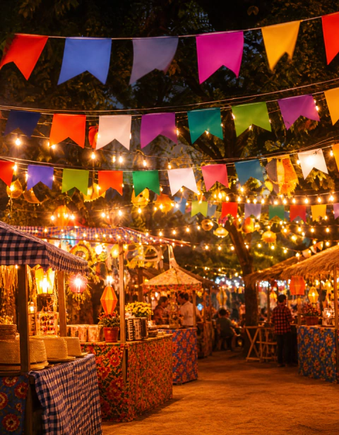 Bandeirola Papel Decoração Festa Junina Cores Arraiá 30m