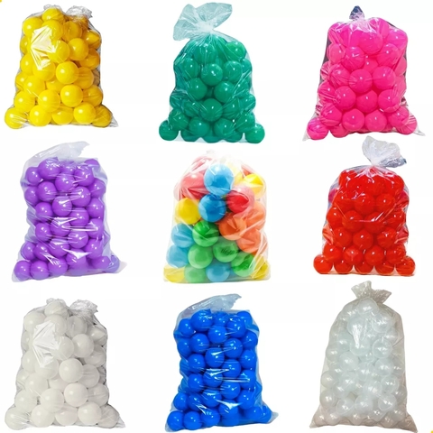 50 Bolinhas Coloridas Infantil P/ Piscina 76mm Atóxicas
