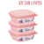 Kit 3 Pote 1178ml Quadrado Livre PBA Microondas Freezer Vasilha