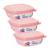 Imagem do Kit 3 Pote 1178ml Quadrado Livre PBA Microondas Freezer Vasilha