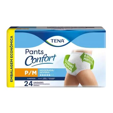 Roupa Íntima Tena Pants Confort Pacote com 24 Unidades