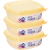Kit 3 Pote 1178ml Quadrado Livre PBA Microondas Freezer Vasilha - KidsBeHappy
