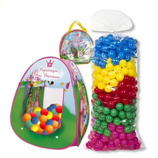 Toca Barraca Tenda Infantil Princesa Divertida Dobrável Com Variações Bolinhas Coloridas