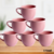 Jogo 6 Xícara Caneca Porcelana Café Chá 170ml Rosa Premium - KidsBeHappy