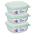 Kit 3 Pote 1178ml Quadrado Livre PBA Microondas Freezer Vasilha na internet
