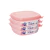 Kit 3 Pote 1178ml Quadrado Livre PBA Microondas Freezer Vasilha - comprar online