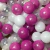 Kit 50 Bolinhas de Piscina 3 Cores C/ Branco Transparente - loja online